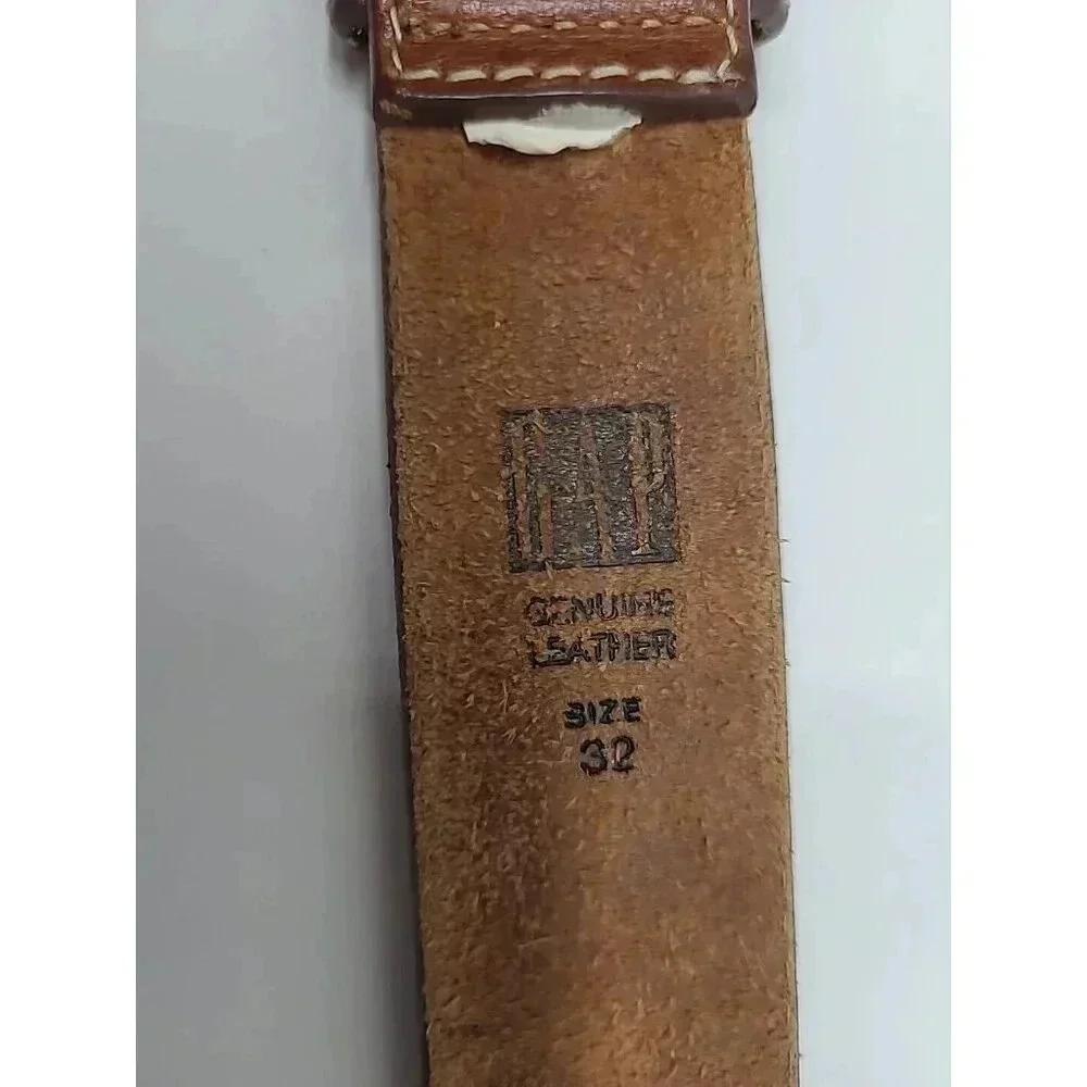GAP Brown Leather Belt Men's Size 32 Twine Accents